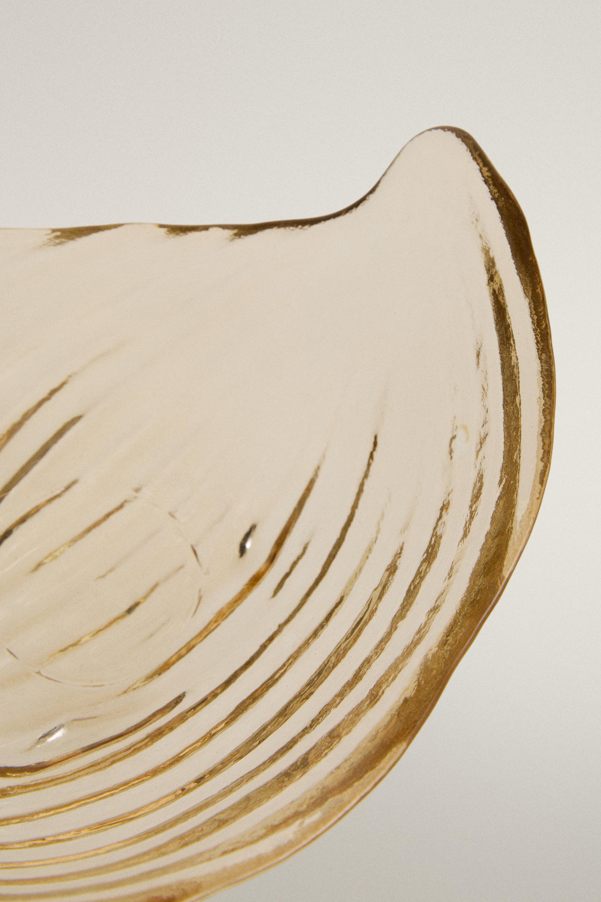 PLAT EN VERRE COQUILLAGE